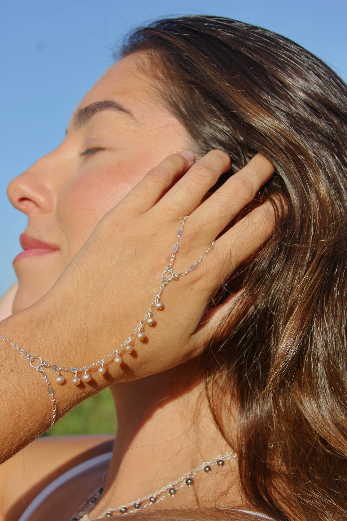 Golden charm hand chain
