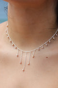 Golden cascade necklace