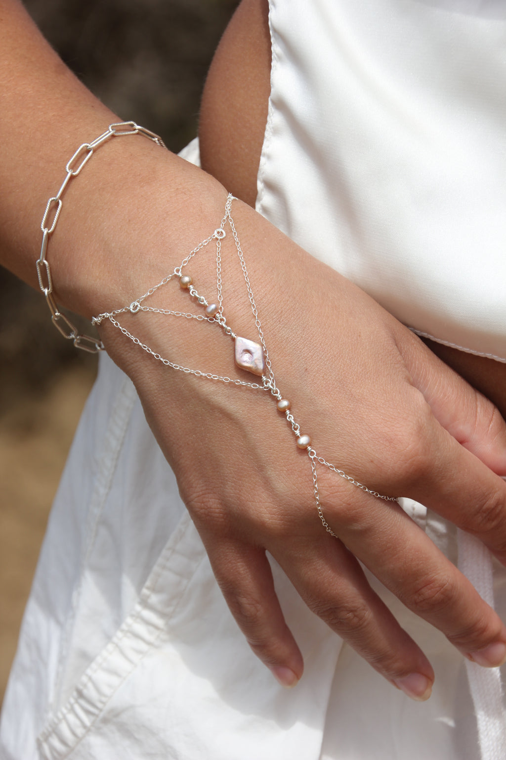 Cherry blossom hand chain