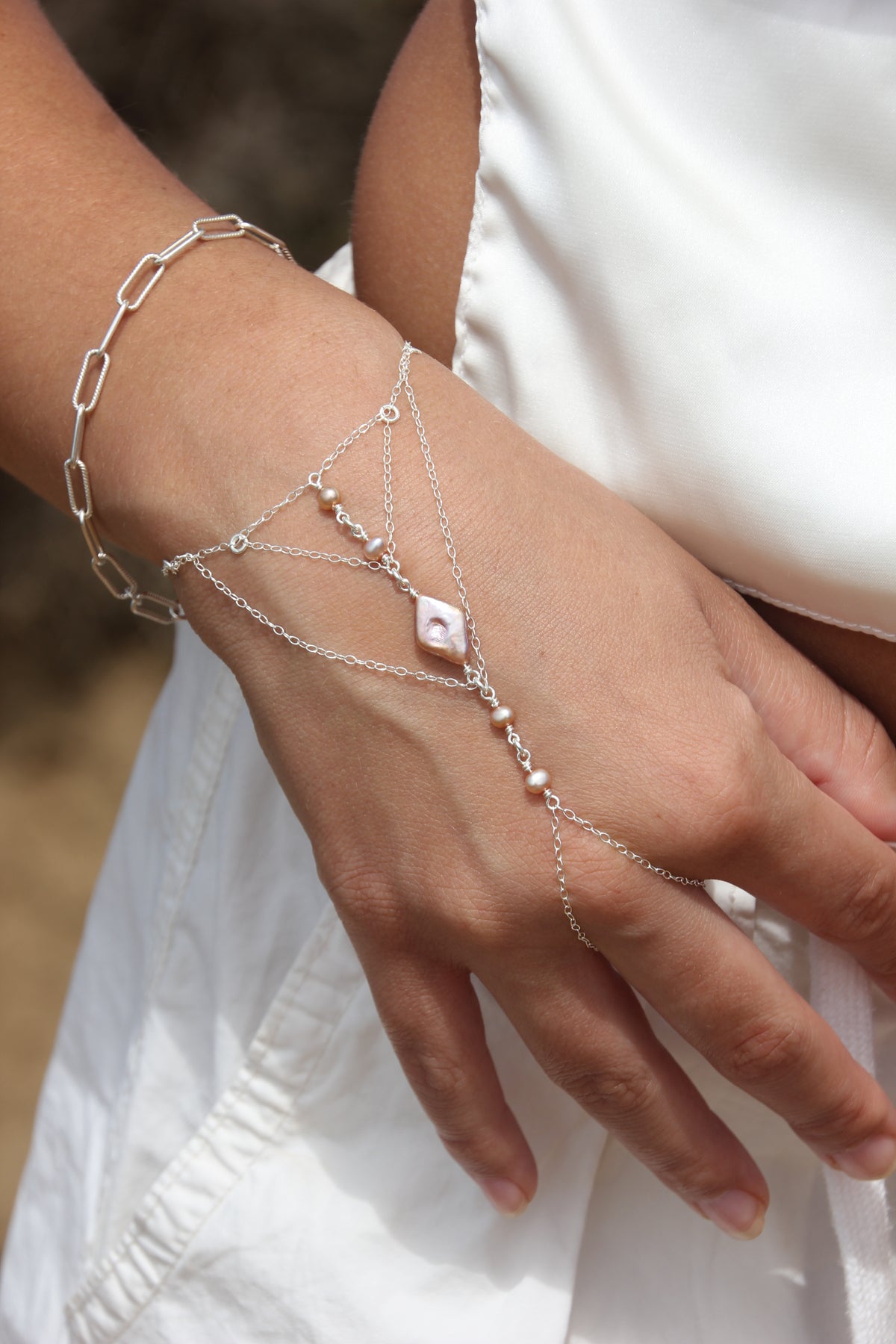 Cherry blossom hand chain