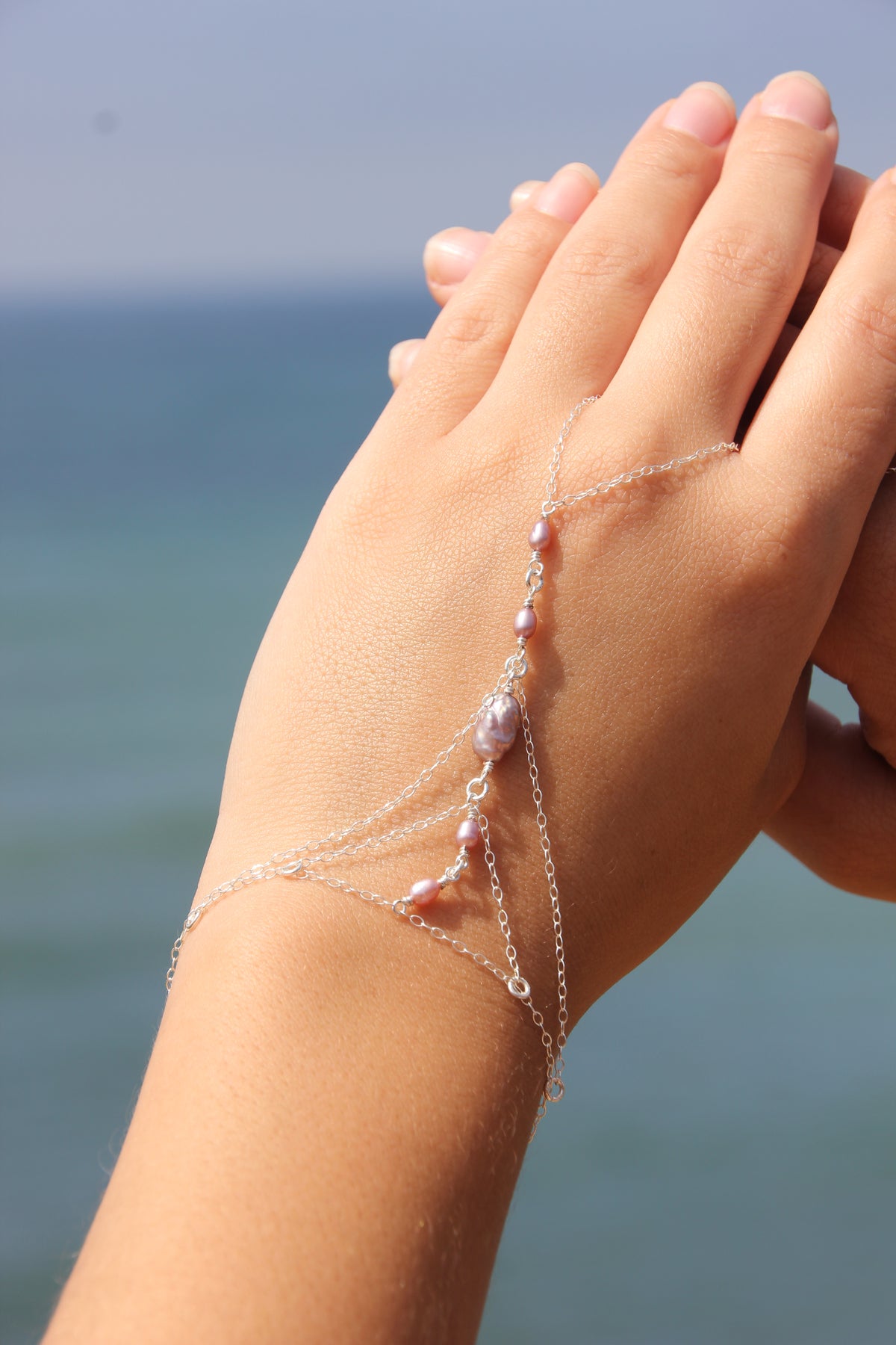 Lavendar hand chain