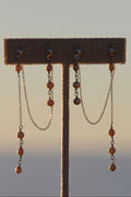 Golden twin drop earrings