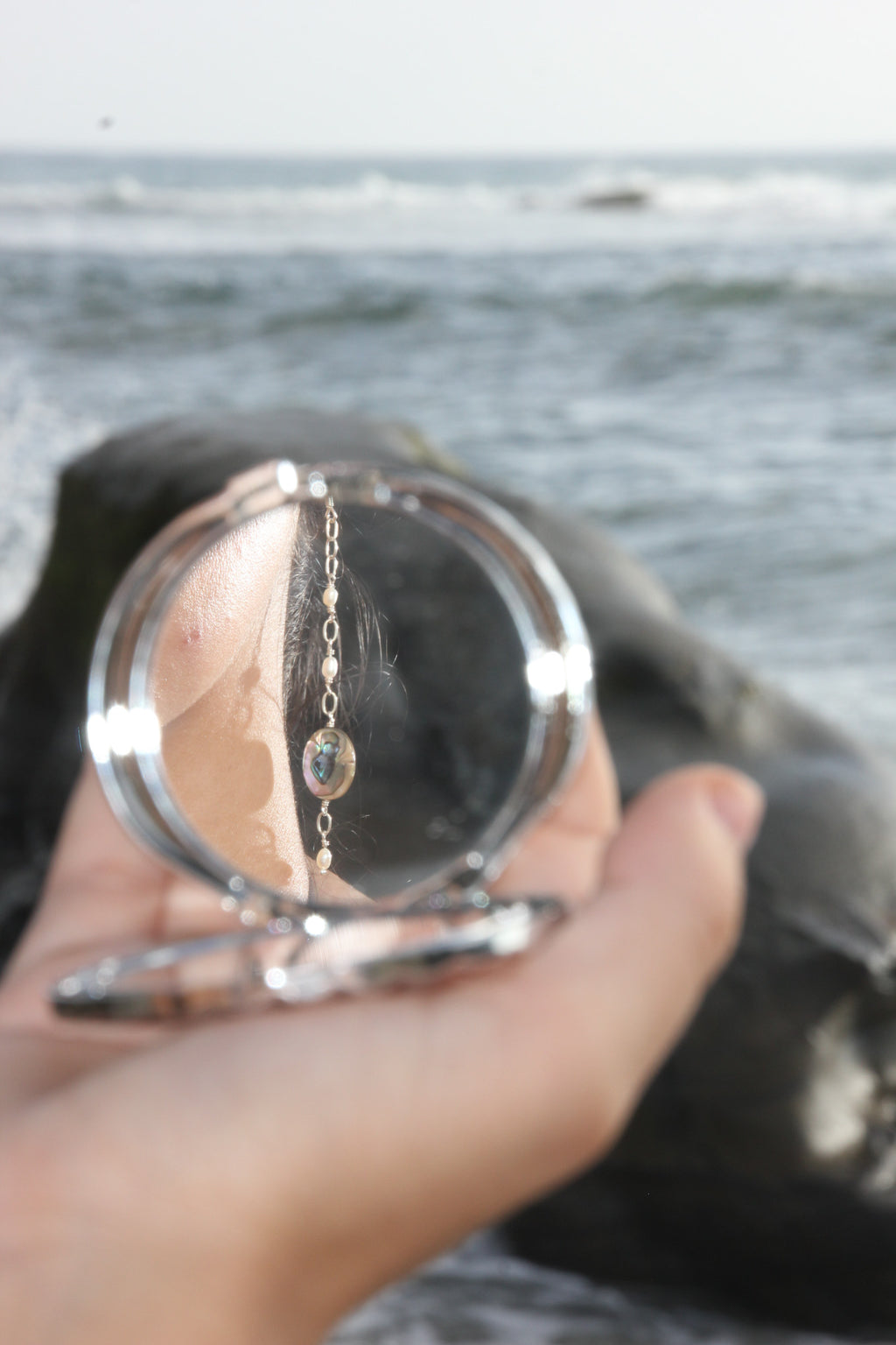 Abalone drop earring