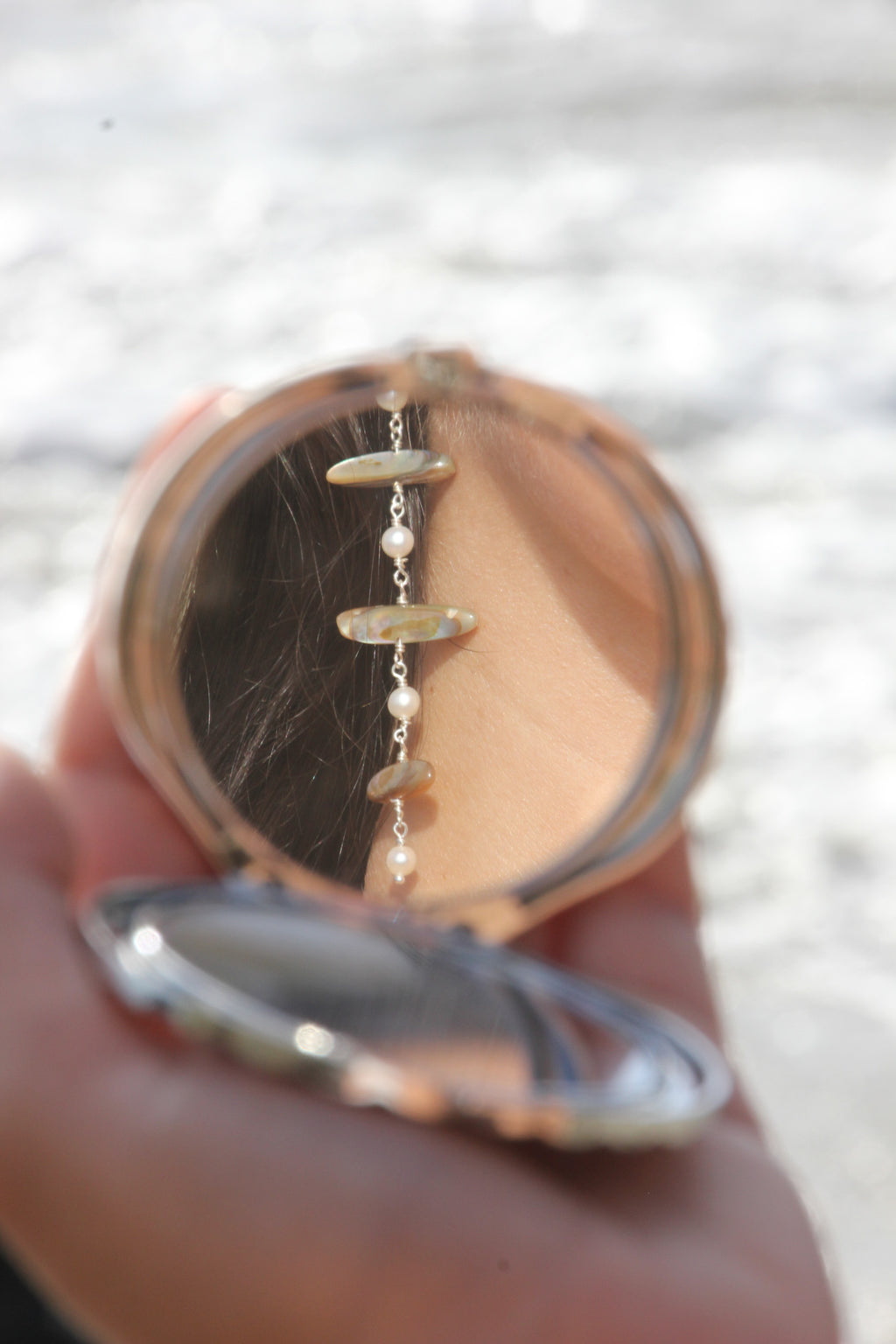 Abalone tier drops earring