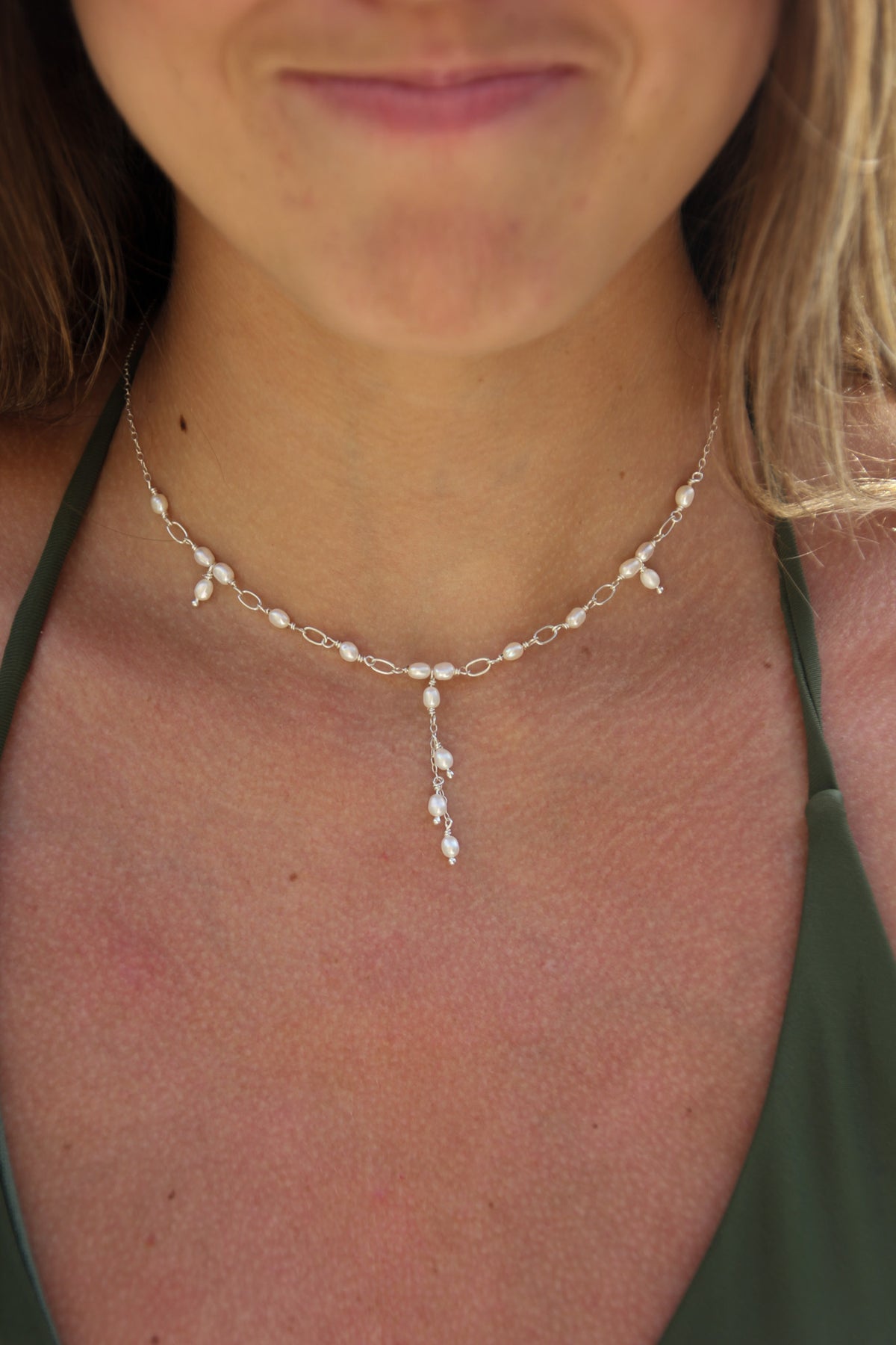 Petal drop necklace