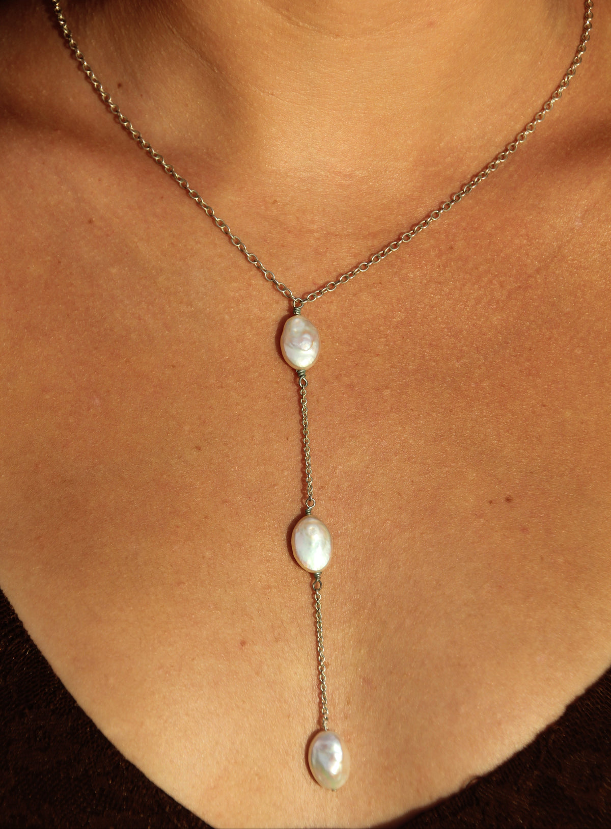Pearl droplet necklace