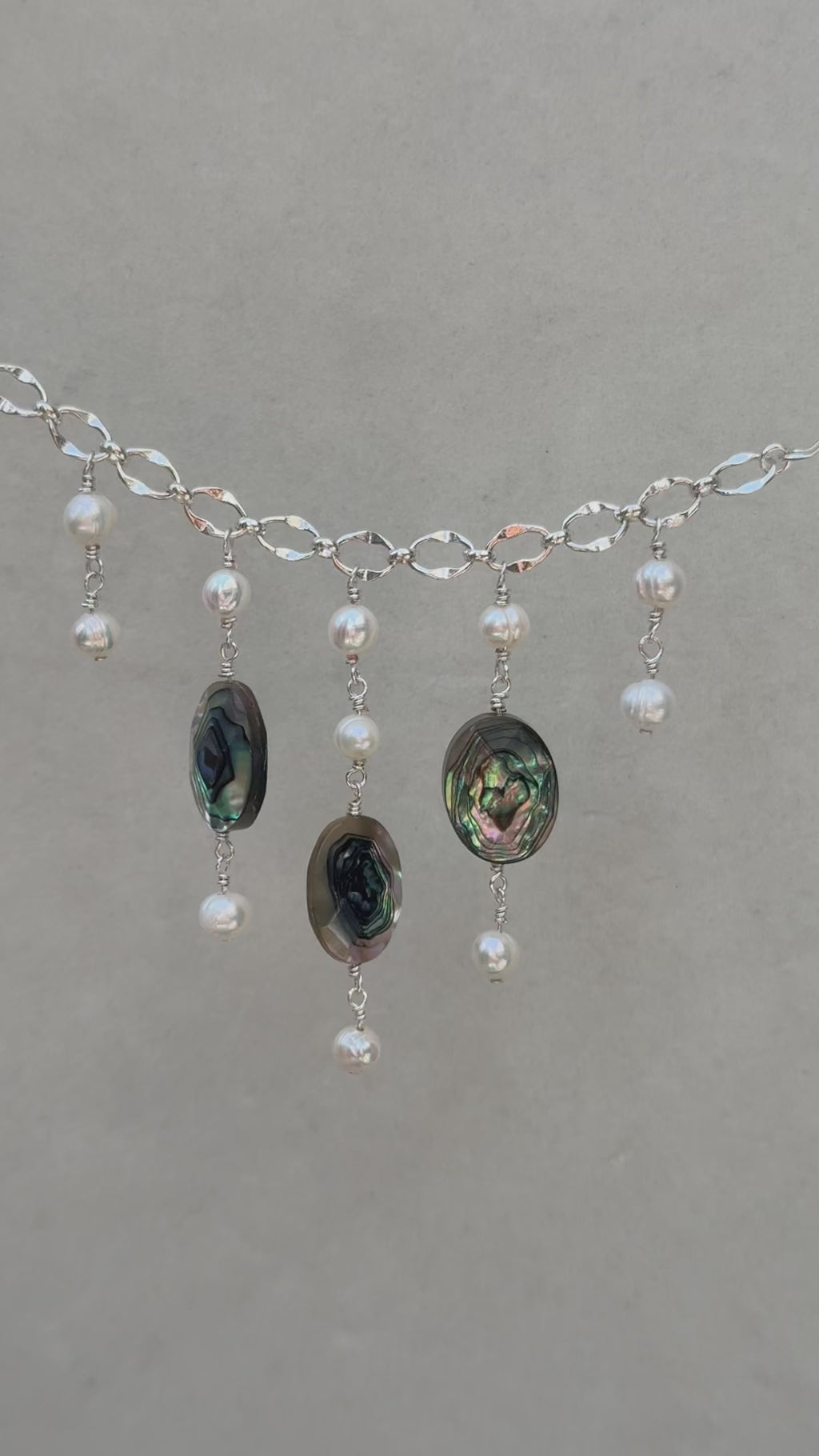 Abalone drop necklace