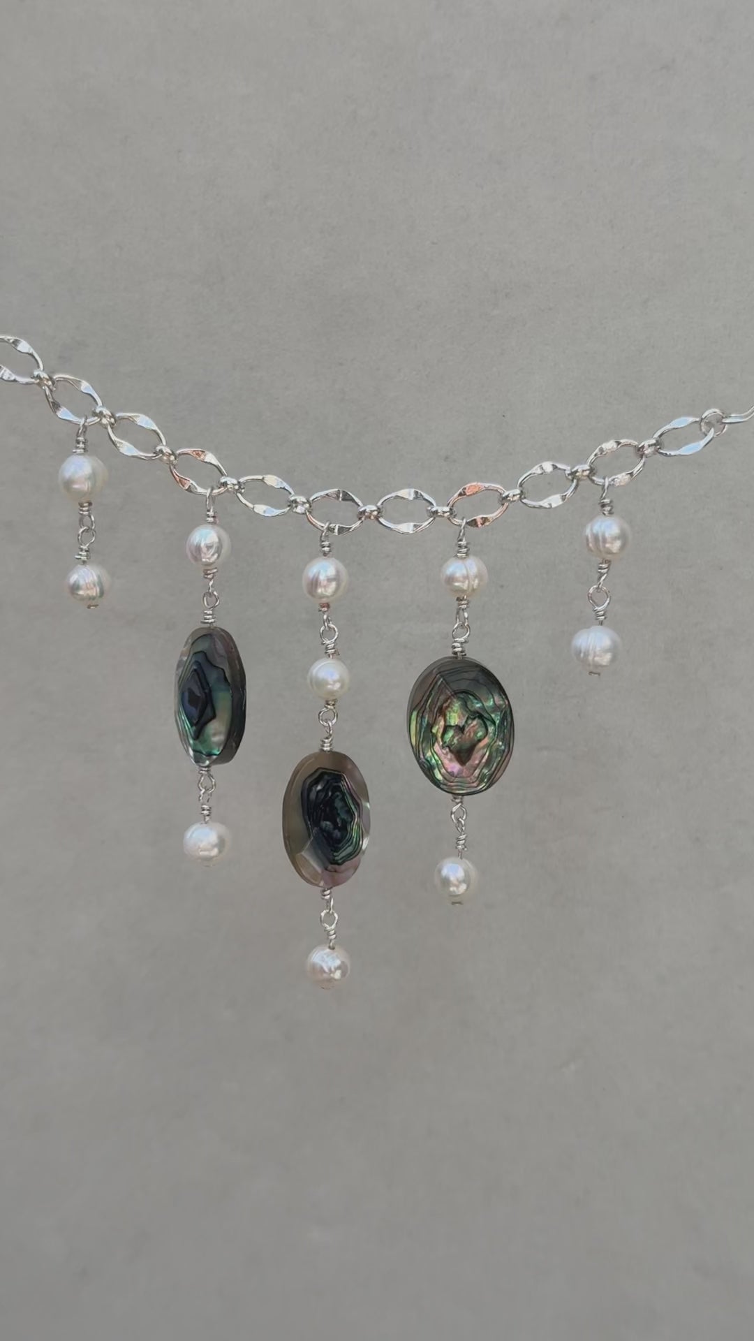 Abalone drop necklace