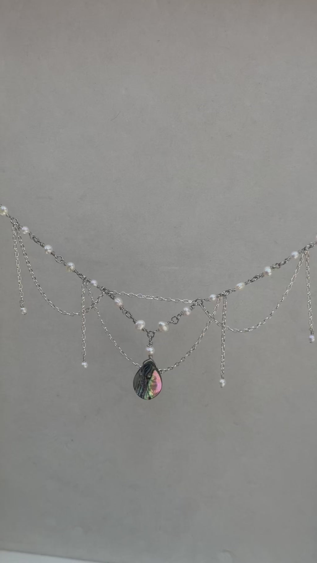 Abalone cascade necklace